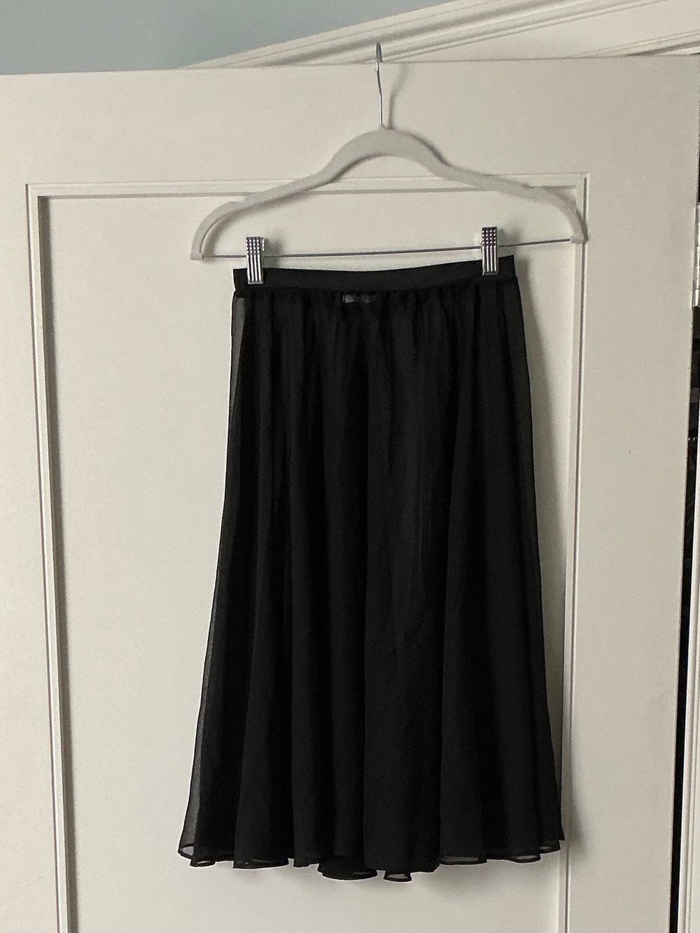 Eleve dancewear black chiffon rehearsal skirt size L
